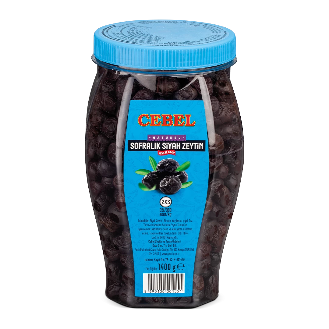 siyah zeytin 2xs kalibre 351-380 1400 gr pet